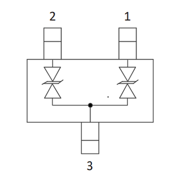 Schematic - Semtech RClamp04022S RailClamp® 2-Line TVS Diode